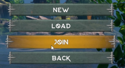 Aska multiplayer menu with the Join button highlighted