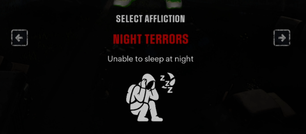 Select your character affliction
