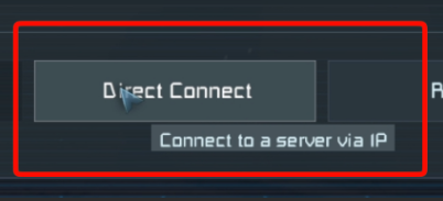 Direct Connect button on the Join Game screen