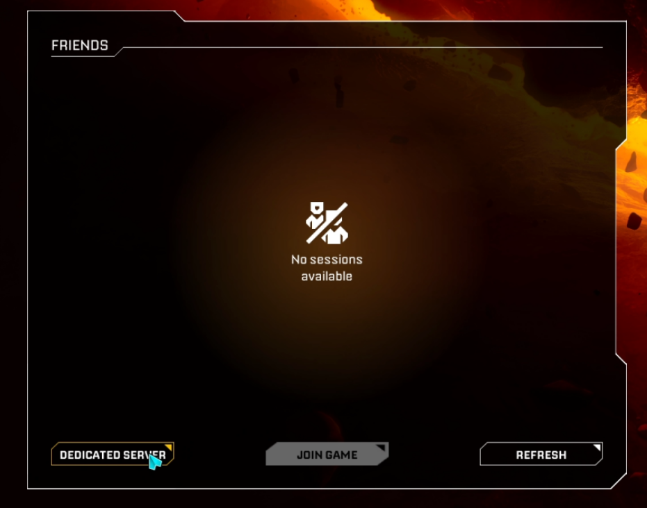 StarRupture Join Game screen with the Dedicated Server option