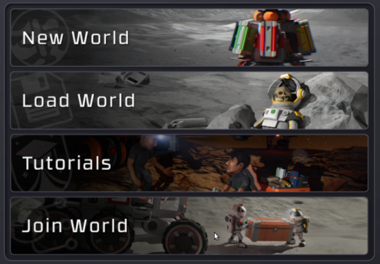 Stationeers main menu with Join World